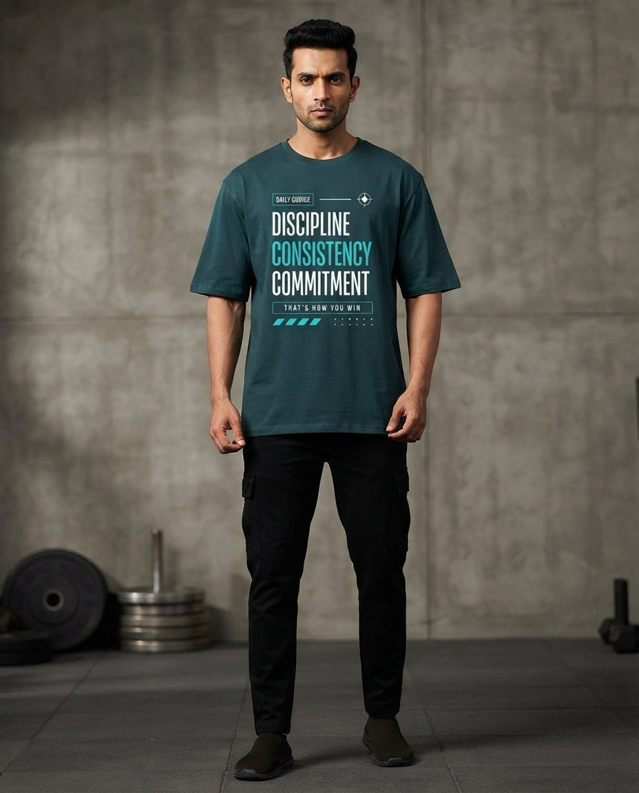 Discipline Consistency Commitment Oversized T-Shirt