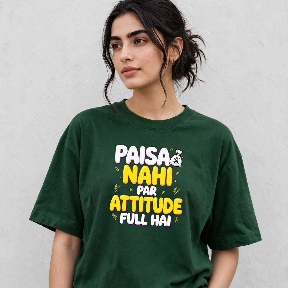 Paisa Attitude Oversized Classic T-Shirt