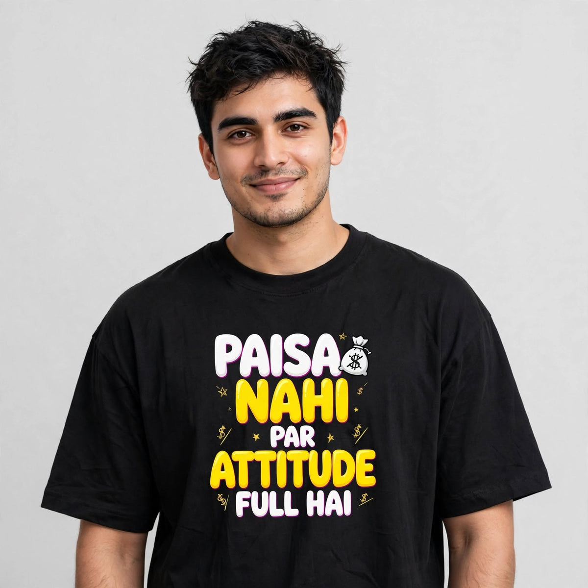 Paisa Attitude Oversized Classic T-Shirt
