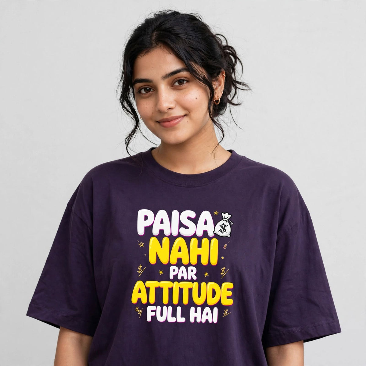 Paisa Attitude Oversized Classic T-Shirt