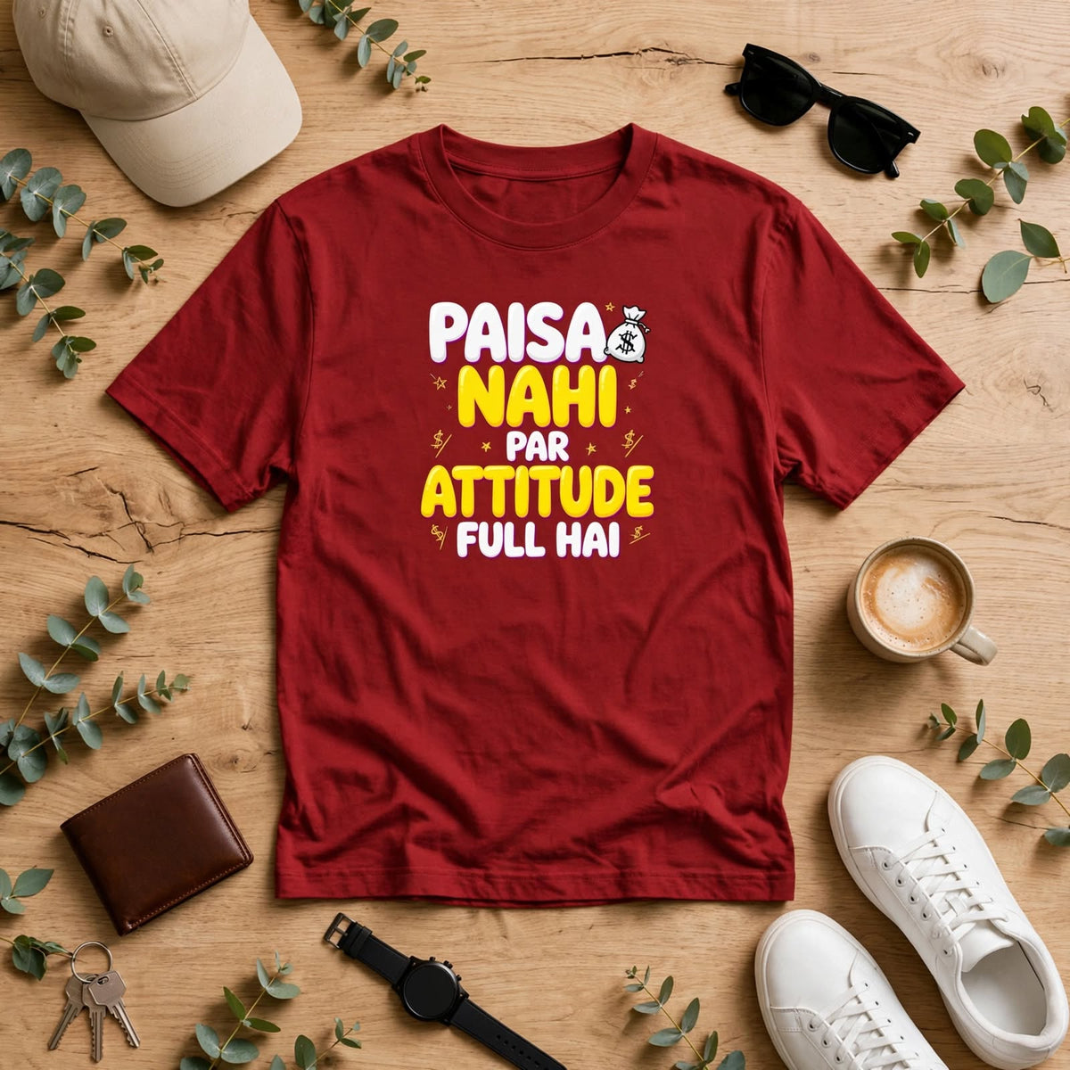 Paisa Attitude Oversized Classic T-Shirt